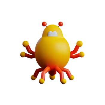 virus 3d rendering icon illustration png