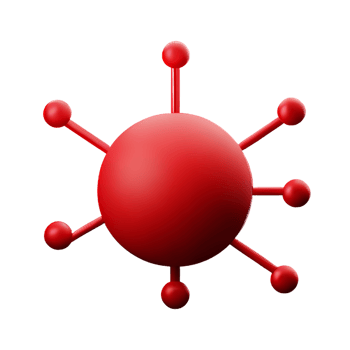 virus 3d rendering icon illustration png