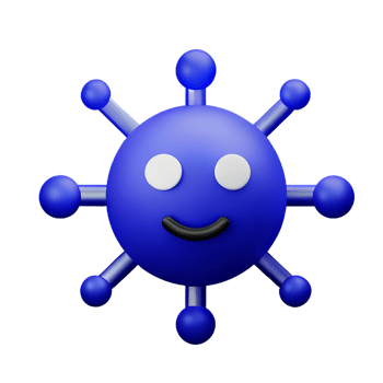 virus 3d rendering icon illustration png