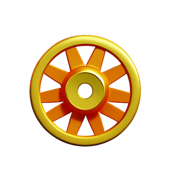 wheel 3d rendering icon illustration png