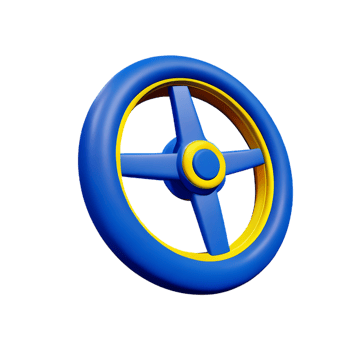 wheel 3d rendering icon illustration png