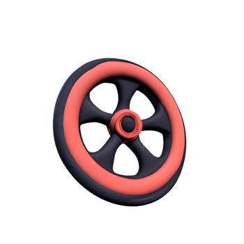 wheel 3d rendering icon illustration png