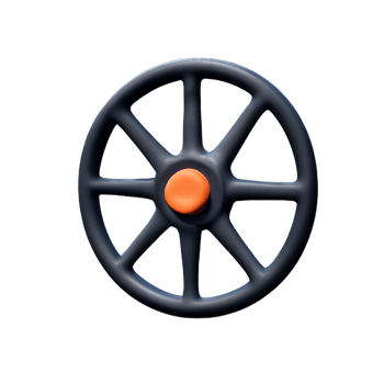 wheel 3d rendering icon illustration png