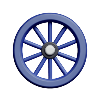 wheel 3d rendering icon illustration png