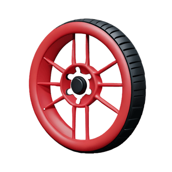 wheel 3d rendering icon illustration png