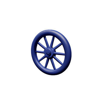 wheel 3d rendering icon illustration png