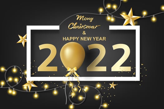 Paper art of Merry Christmas background. Merry Christmas and happy new year 2022 with black tone color background Design for greeting cards, invitations, posters, brochures, banners, calendars,gift vector