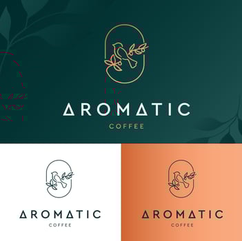 minimalist modern luxury line art logo design vector