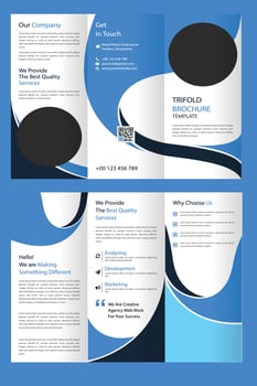 best quality of tri fold brochure design template vector