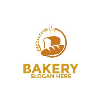 Bread logo icon, bakery logo vector design template