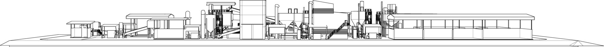 3D illustration of industrial building vector