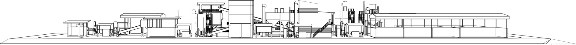 3D illustration of industrial building vector