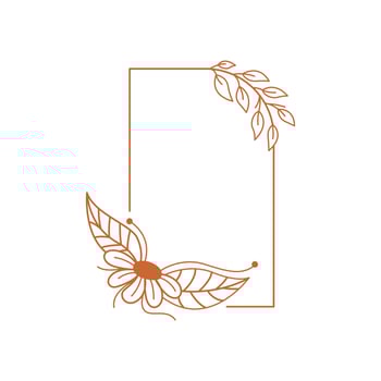 Aesthetic Frame Background , Flower , Folar , Line Template Element Decoration vector