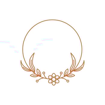 Aesthetic Frame Background , Flower , Folar , Line Template Element Decoration vector