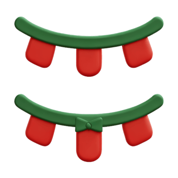 Christmas Garland  Cute AI Generative png