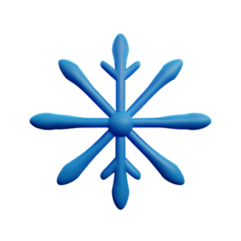 Christmas Snowflake Ice AI Generative png