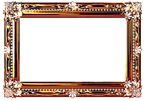 Jeweled golden frames png
