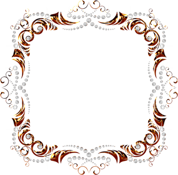 Jeweled golden frames png