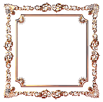 Jeweled golden frames png