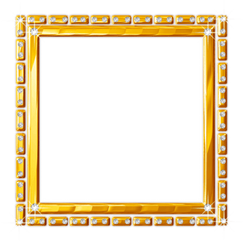 Jeweled golden frames png