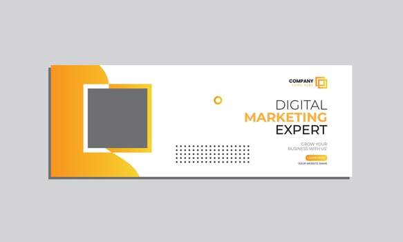 marketing agency social media cover banner design. corporate business creative social media cover banner post template vector