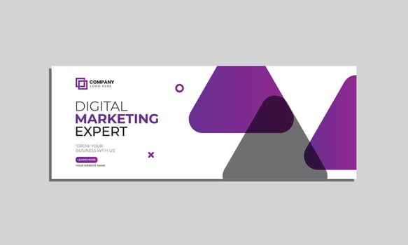 marketing agency social media cover banner design. corporate business creative social media cover banner post template vector