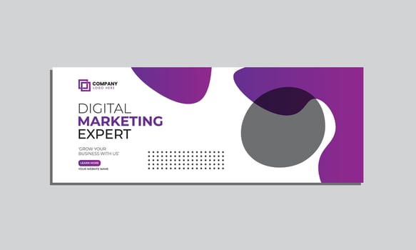 marketing agency social media cover banner design. corporate business creative social media cover banner post template vector