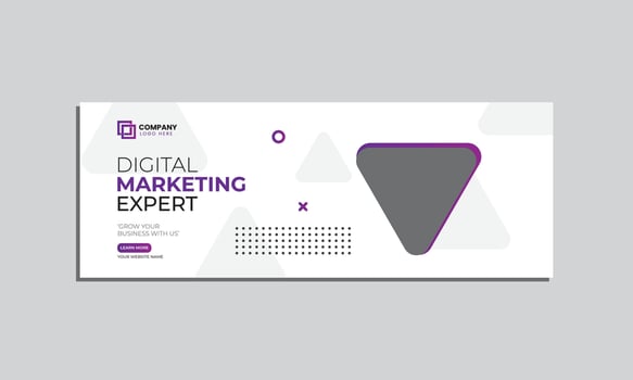 marketing agency social media cover banner design. corporate business creative social media cover banner post template vector