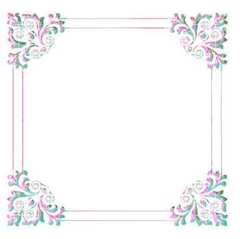 Jeweled iridescent frame png