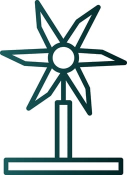 Wind Turbine Vector Icon Design
