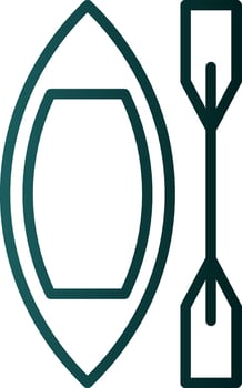 Canoe Vector Icon Design