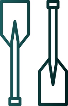 Oars Vector Icon Design