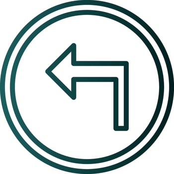 Turn Left Vector Icon Design