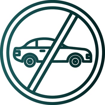 No Overtaking Vector Icon Design