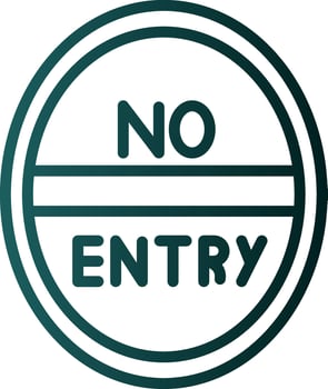 No Entry Vector Icon Design