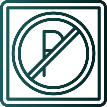 No Parking Vector Icon Design