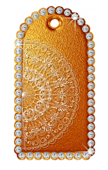 Jeweled golden tags png