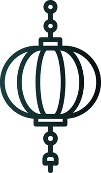 Paper lantern Vector Icon Design