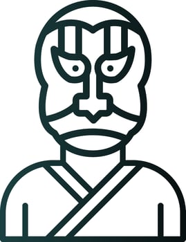 Kabuki Vector Icon Design