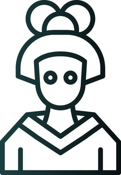Geisha Vector Icon Design