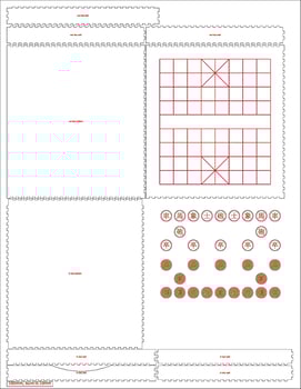 Xiangqi Chinese Chessboard game with sliding drawer box Cnc. laser cut Material thickness 3 mm No glue Vector illustration.