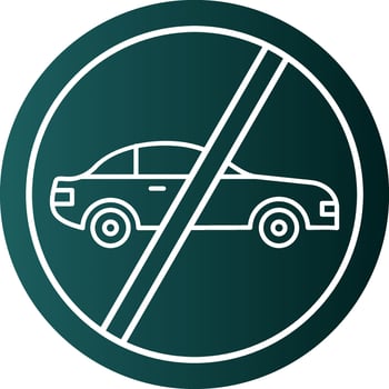 No Overtaking Vector Icon Design