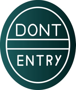 Do Not Enter Vector Icon Design