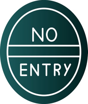 No Entry Vector Icon Design