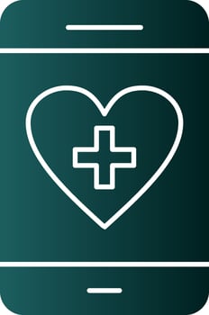 Health App Vector Icon Design