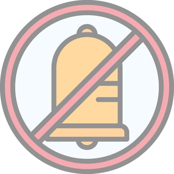 No Alarm Vector Icon Design