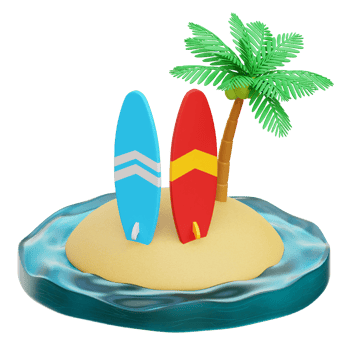 Surfing 3d Icon Illustrations png
