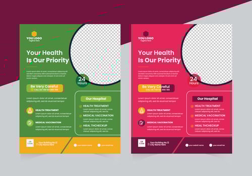 Professional Medical Service Flyer Template vector