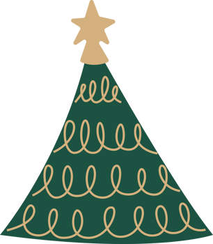 Christmas tree illustration isolated png