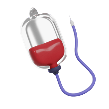 Donate blood. 3D icon Bag with blood png
